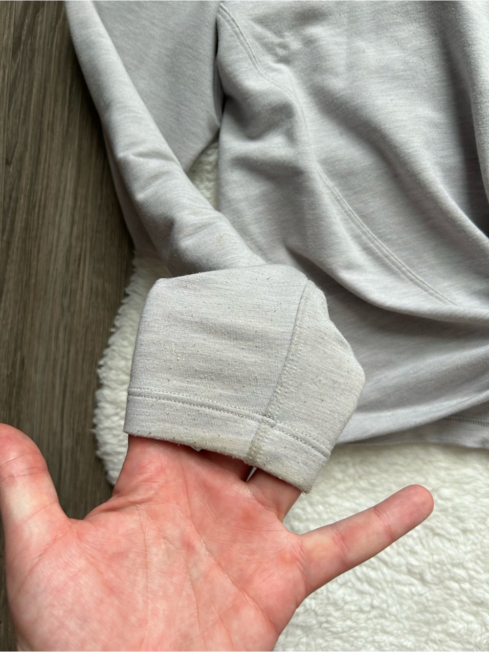Lululemon Grey Tuck and Gather Pullover Knot Top - Picture 3 of 9